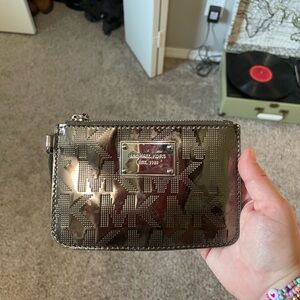 Michael kors mirrored metallic wristlet